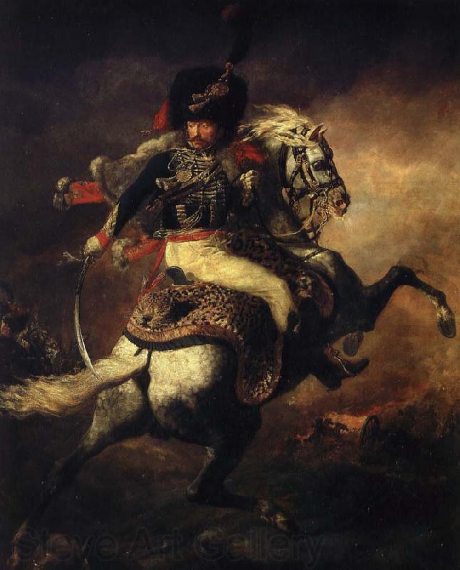 Theodore Gericault kavalleriofficeran Norge oil painting art